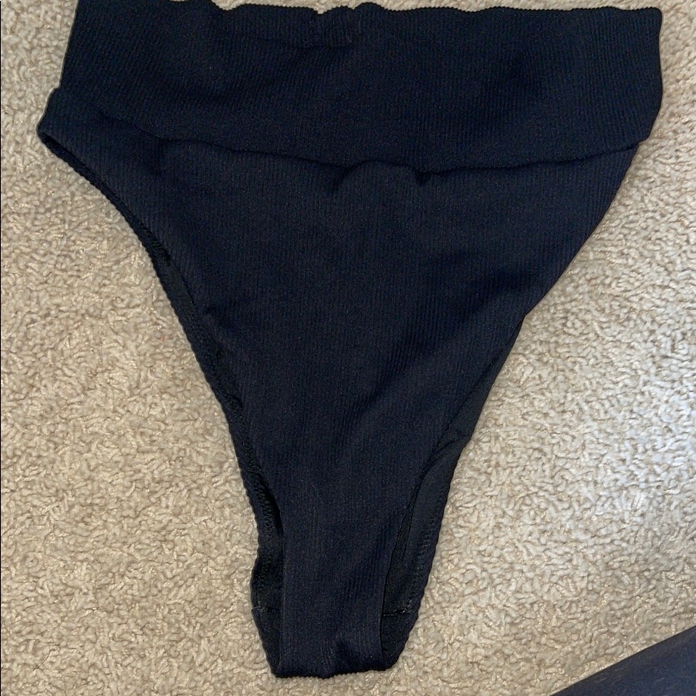 Black High-Waisted Bikini Bottom